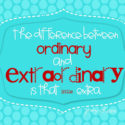 ordinary and extraordinary